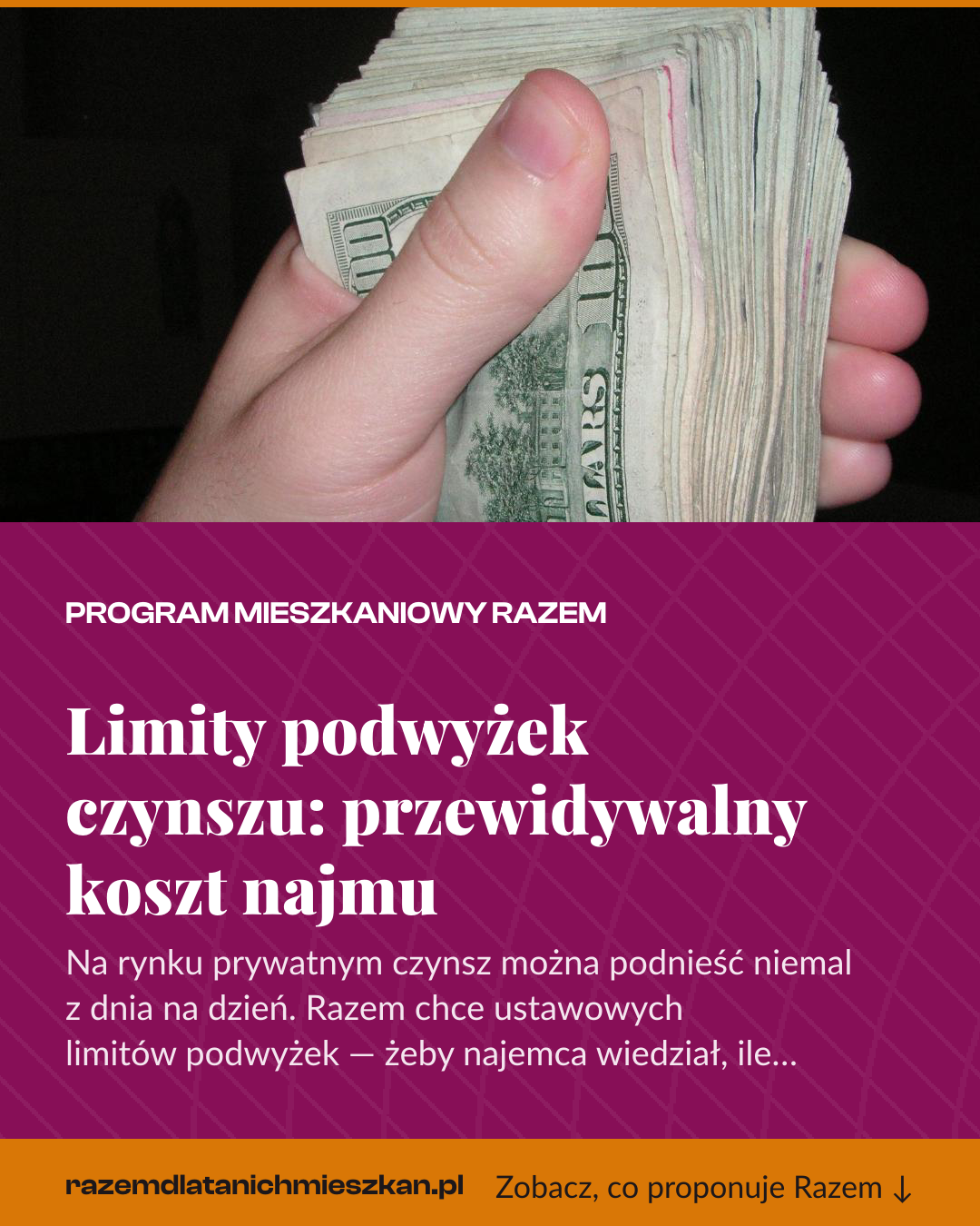 Grafika pionowa do udostępnienia: Limity podwyżek czynszu: przewidywalny koszt najmu